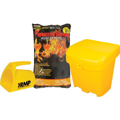 Firestorm Intense Ice Melter Kit with 56 Bags, Bag, 44 lbs. (20 kg), -32°C (-25°F) Melting Point Nia-Chem Ltd.