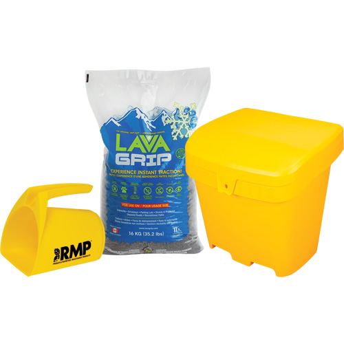 LavaGrip Traction-Aid Kit with 77 Bags, Container Size 35.3 lbs. (16 kg), Bag Nia-Chem Ltd.