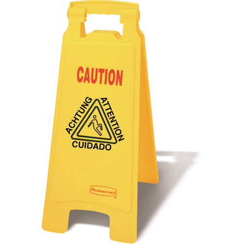 Wet Floor Safety Signs, Quadrilingual with Pictogram Nia-Chem Ltd.
