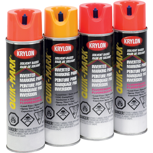 Industrial Quik-Mark Solvent-Based Inverted Marking Paint, 17 oz., Aerosol Can Nia-Chem Ltd.