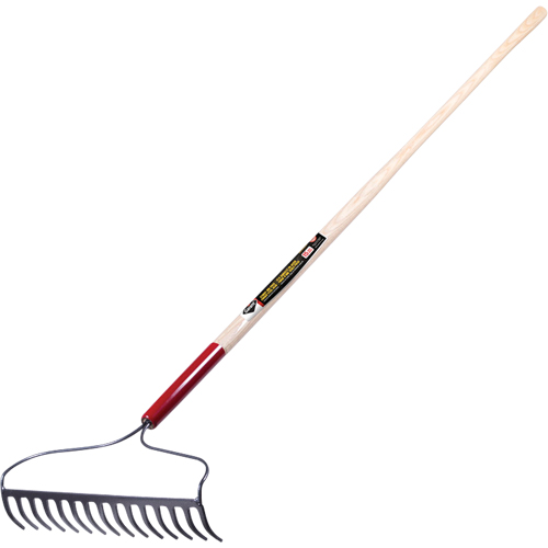 Pro Bow Rake, Wood Handle, 60" L, 16" Blade, 15 Tines Nia-Chem Ltd.
