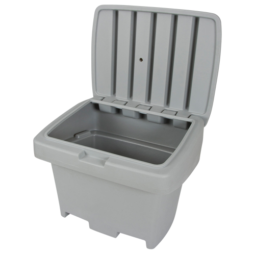 Heavy-Duty Outdoor Salt and Sand Storage Container, 30" x 24" x 24", 5.5 cu. Ft., Grey Nia-Chem Ltd.