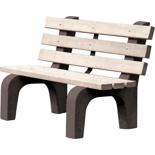 Bancs de parc, Plastique recycl&eacute;, 48" lo x 25" la x 31" h, Gris Nia-Chem Ltd.