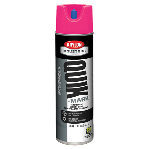 Peinture de marquage industrielle invers&eacute;e &agrave; base de solvant Quik-Mark, 17 oz, Canette a&eacute;rosol Nia-Chem Ltd.
