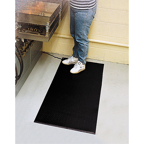 Tapis Comfort-King antistatique, 3' la x 60' lo x 3/8" &eacute;p, Rugueux, Gris Nia-Chem Ltd.