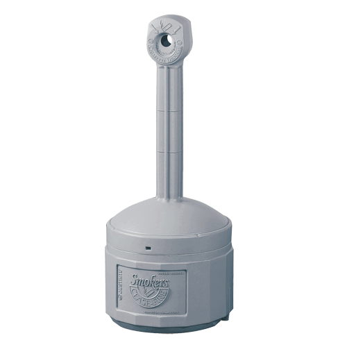Smokers Cease-Fire&reg; Cigarette Butt Receptacle, Free-Standing, Plastic, 4 US gal. Capacity, 38-1/2" Height Nia-Chem Ltd.