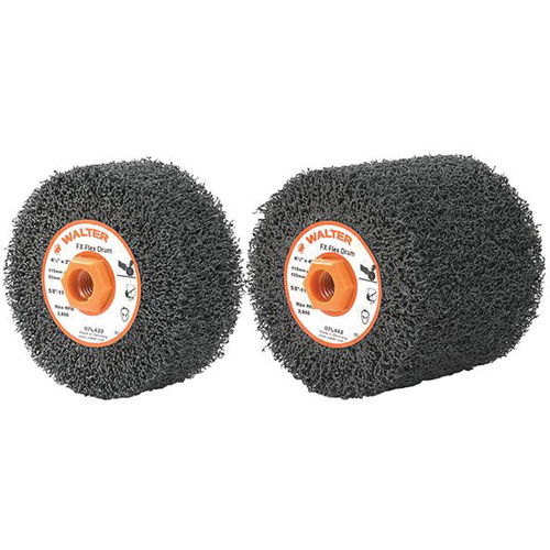 Tambours FX Flex, 4-1/4" dia. x 2" la, 5/8"-11 Arbre, Grain Flex, gros Nia-Chem Ltd.