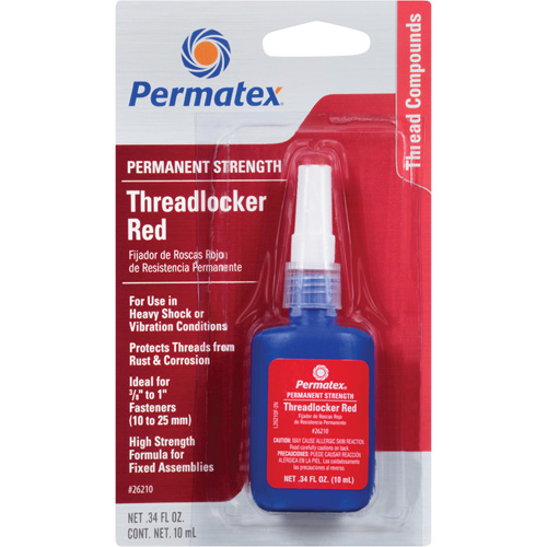 Threadlocker, Red, High, 10 ml, Bottle Nia-Chem Ltd.