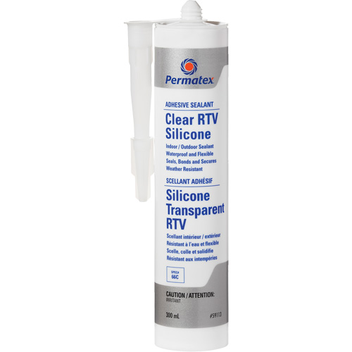 Clear RTV Adhesive Sealant, 300 ml, Cartridge, Clear Nia-Chem Ltd.
