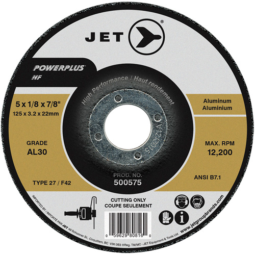 Meule &agrave; tronçonner POWERPLUS NF AL30, 5" x 1/8", Arbre de 7/8", Type 27, 12 200 Tr/min Nia-Chem Ltd.
