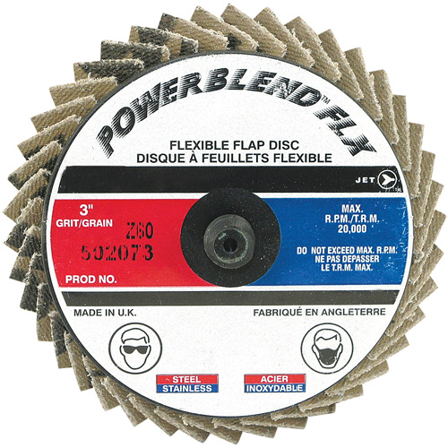 Powerblend FLX Roll-On Flap Disc, 3" x 60 Grit, Zirconia Alumina Nia-Chem Ltd.