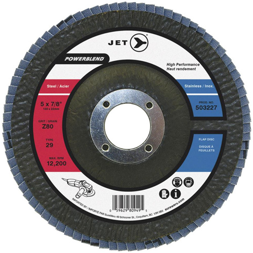 PowerBlend Flap Disc, 7" x 7/8", Type 29, Z40 Grit, Zirconia Alumina Nia-Chem Ltd.