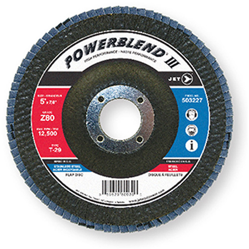 PowerBlend Flap Disc, 7" x 7/8", Type 29, Z120 Grit, Zirconia Alumina Nia-Chem Ltd.