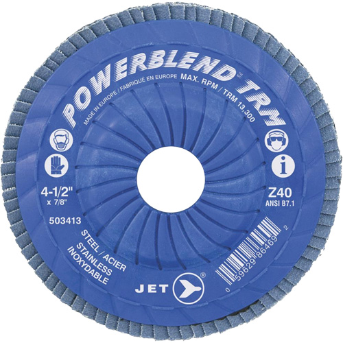 Disque &agrave; lamelles ajustables POWERBLEND TRM, 5" x 7/8", Type 29, Grain Z60, Alumine de zirconium Nia-Chem Ltd.