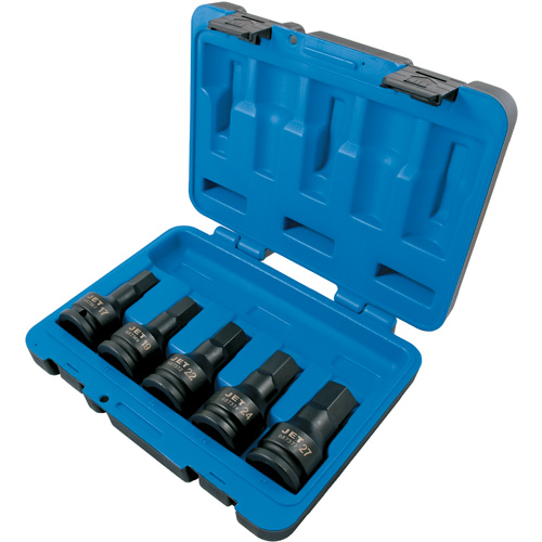 Metric Impact Bit Socket Set, Hex, 3/4" Drive, 5 Pcs Nia-Chem Ltd.
