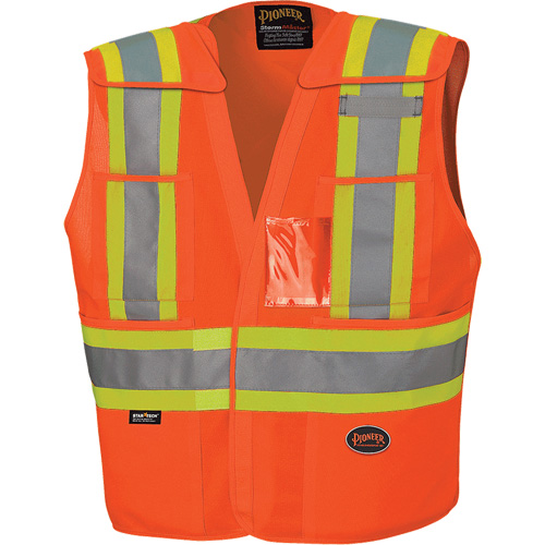 6930 Drop Shoulder Tear-Away Safety Vest, High Visibility Orange, Large/X-Large, Polyester Nia-Chem Ltd.