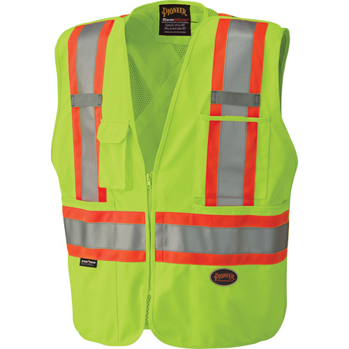 6936 Veste de s&eacute;curit&eacute; d&eacute;tachable en 5 points, Jaune lime haute visibilit&eacute;, 2T-Grand, Polyester Nia-Chem Ltd.