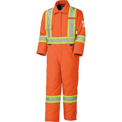 5532A Combinaison de s&eacute;curit&eacute; &agrave; haute visibilit&eacute; ignifuge et anti-arcs &eacute;lectriques, Taille 2T-Grand, Orange haute visibilit&eacute;, 58 cal/cm² Nia-Chem Ltd.