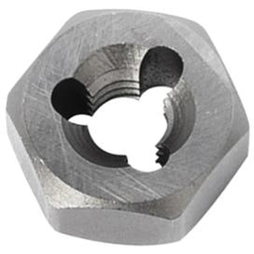 Hexagon Rethreading Bolt Die, 19/32" Dia., 1/4"-28 Thread, Chromium Steel Nia-Chem Ltd.