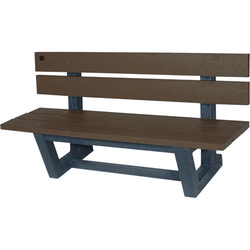 Bancs de parc d'ext&eacute;rieur, Plastique recycl&eacute;, 60" lo x 22-13/16" la x 29-13/16" h, Ombre Nia-Chem Ltd.