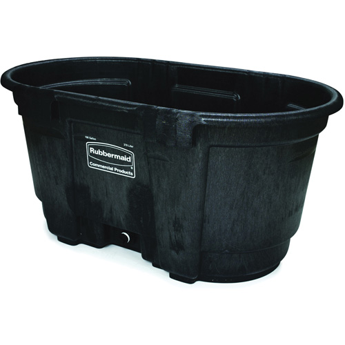Stock Tank, 31" D x 53" W x 25-1/8" H, 800 lbs. Capacity, Black Nia-Chem Ltd.