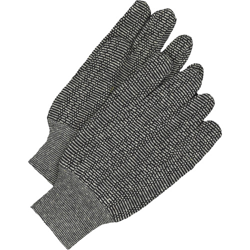 Classic Jersey Gloves, One Size, Salt & Pepper, Unlined, Knit Wrist Nia-Chem Ltd.