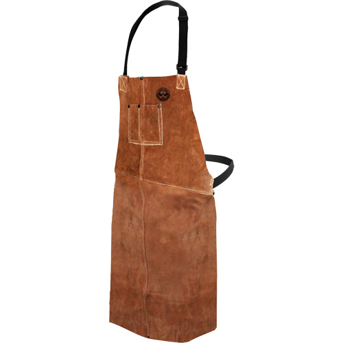 Leather Welding Apron, Bib, 36" L, Brown Nia-Chem Ltd.