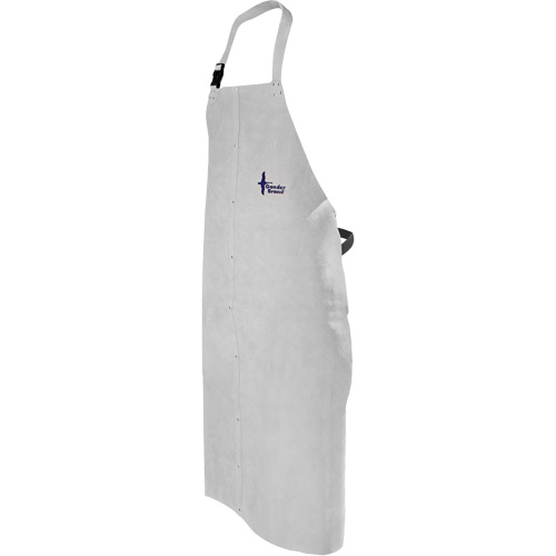 Leather Welding Apron, Bib, 52" L, Pearl Grey Nia-Chem Ltd.