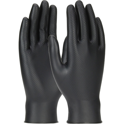 Gants jetables ambidextres Grippaz Skins, T-Grand, Nitrile, 6 mils, Sans poudre, Noir Nia-Chem Ltd.