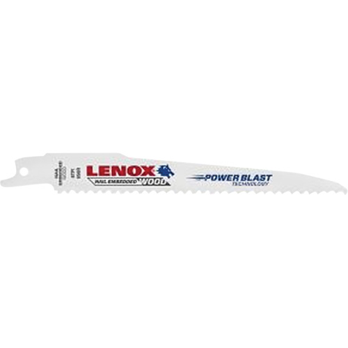 Wood Reciprocating Saw Blade, Bi-Metal, 6 TPI, 6" L x 3/4" W Nia-Chem Ltd.