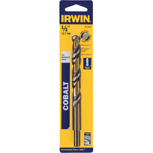 Heavy-Duty Jobber Drill Bit, High Speed Cobalt, 1/2", 6" L, 1-1/2" Flute, 135° Point Angle Nia-Chem Ltd.