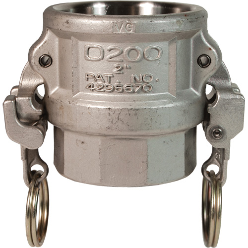 Coupleur &agrave; came et cannelure EZ Boss-Lock, Acier inoxydable, Type D, 1", NPT femelle, 250 PSI Nia-Chem Ltd.