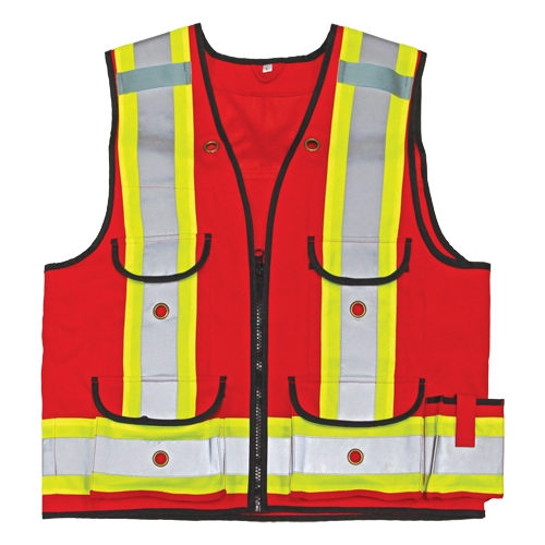 All-Trades 1000D&reg; Surveyor Safety Vest, Red, Large, Polyester Nia-Chem Ltd.