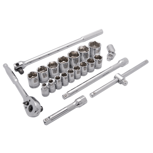 SAE Socket Set, 22 Pcs, 1/2" Drive Size Nia-Chem Ltd.