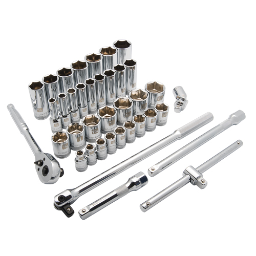 SAE Socket Set, 38 Pcs, 1/2" Drive Size, Deep Nia-Chem Ltd.