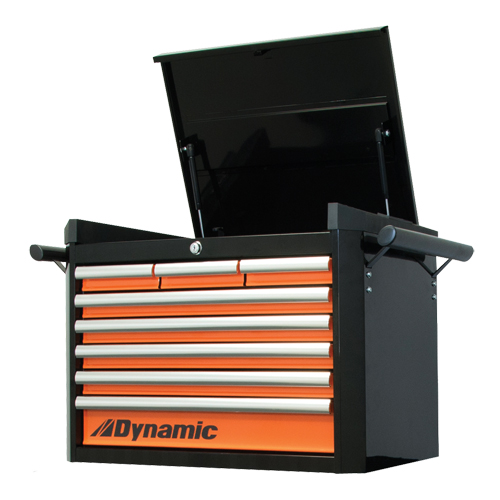 Coffre &agrave; outils sup&eacute;rieur, 28" la, 8 tiroirs, Noir/Orange Nia-Chem Ltd.