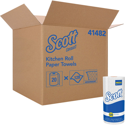 Scott&reg; Kitchen Roll Towels, 1 Ply, 128 Sheets/Roll, 11" W, 8.78" L Nia-Chem Ltd.