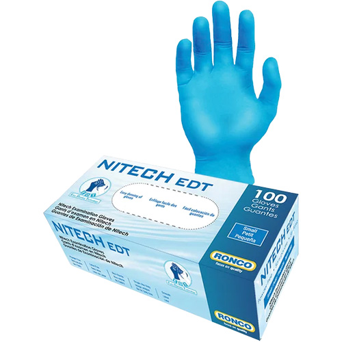 EDT&reg; Examination Gloves, X-Large, Nitech&reg;, 5-mil, Powder-Free, Blue, Class 2 Nia-Chem Ltd.