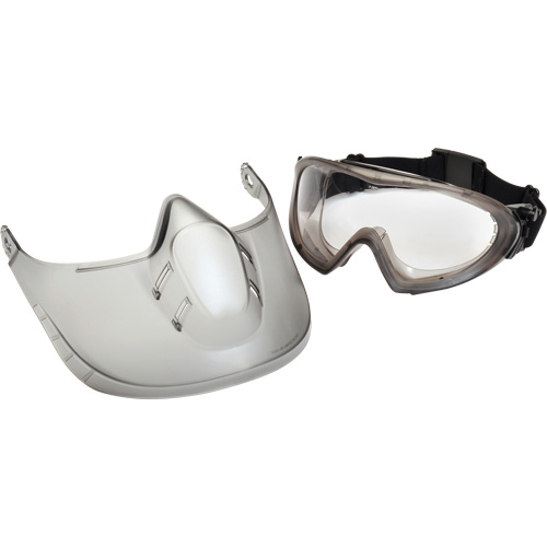 Lunettes de s&eacute;curit&eacute; Capstone Shield avec &eacute;cran facial amovible, Lentille Transparent, Antibu&eacute;e, Ventilation Directe/Ferm&eacute; Nia-Chem Ltd.