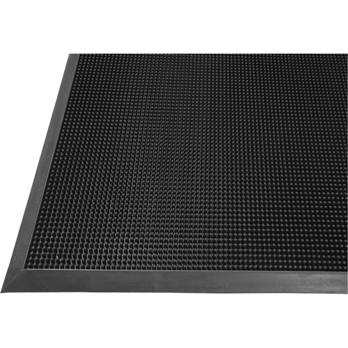 Gritstop Fingermat Matting, Rubber, Scraper Type, Textured Pattern, 2-2/3" x 3-3/4", Black Nia-Chem Ltd.