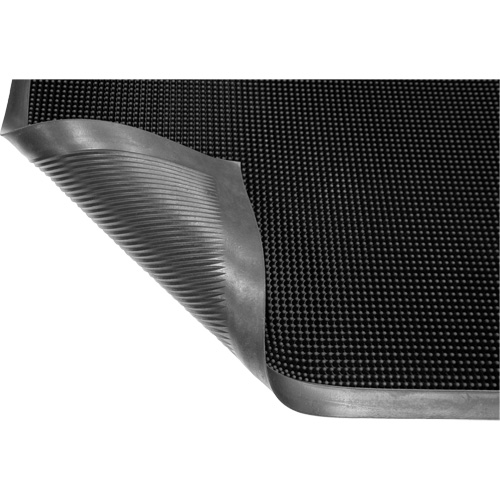 Gritstop Fingermat Matting, Rubber, Scraper Type, Textured Pattern, 2-2/3" x 3-3/4", Black Nia-Chem Ltd.