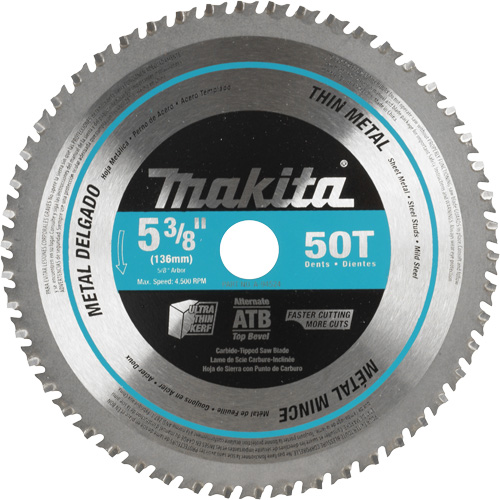 Carbide-Tipped Saw Blade, 5-3/8", 50 Teeth, Metal Use Nia-Chem Ltd.