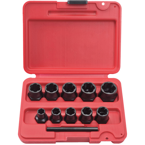 PROTO&reg; Bolt Extractor Socket Set, 10 Pcs, 1/4" Drive Size Nia-Chem Ltd.