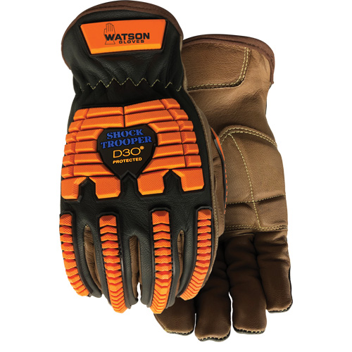 Drill Sergeant Impact Gloves, Large, Grain Leather Palm, Slip-On Cuff Nia-Chem Ltd.