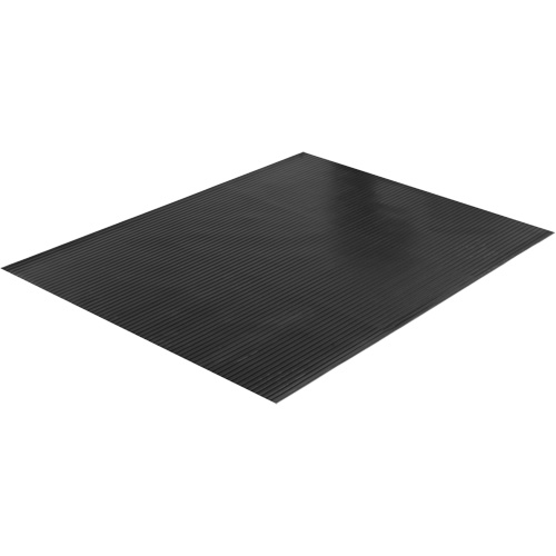 Wide Rib Matting, Runner, 4' x 75' x 1/8", Black Nia-Chem Ltd.