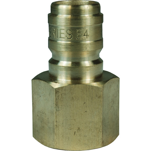 DQC E-Series Straight Through Interchange Plug, Brass, 3/4", Female NPTF, 1700 PSI Nia-Chem Ltd.