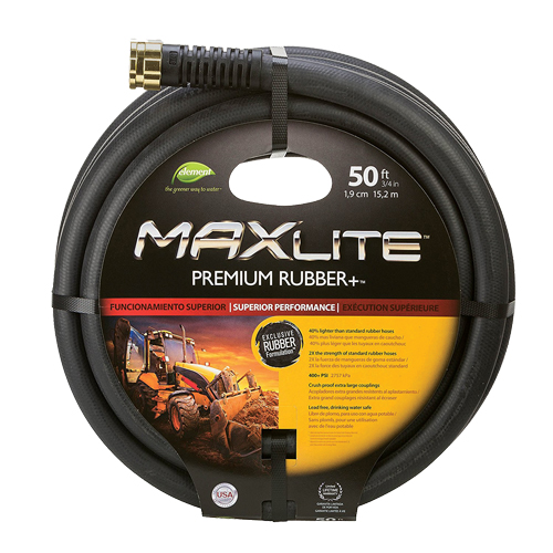 Tuyau d'eau MAXLite, Caoutchouc, 3/4" dia. x 50' lo Nia-Chem Ltd.