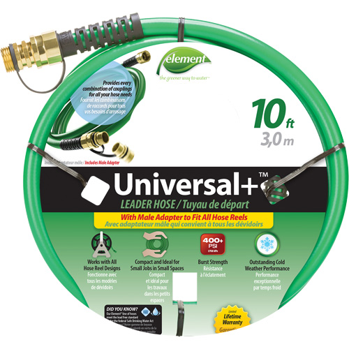 Element&reg; Universal+&reg; Leader Hose, PVC, 1/2" dia. x 10' Nia-Chem Ltd.