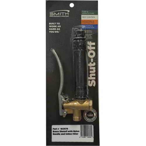 Brass Shut Off with Nylon Handle & In-Line Filter Nia-Chem Ltd.
