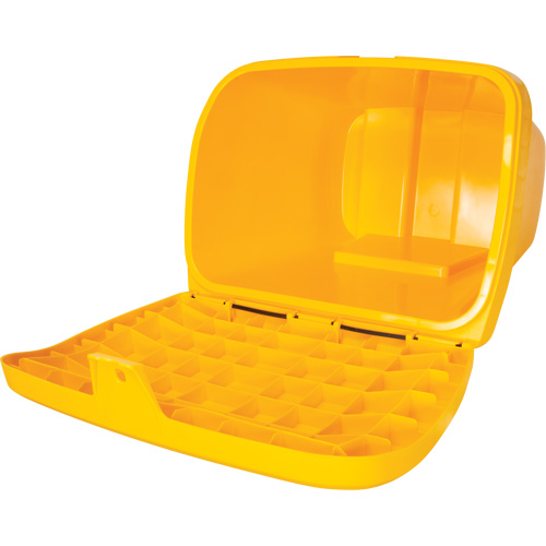 Salt & Sand Storage Bins, With Hasp, 21" x 27" x 26", 4.24 cu. ft., Yellow Nia-Chem Ltd.